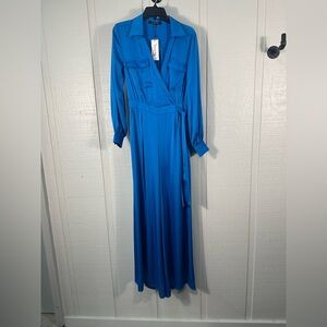Strut and Bolt Blue Long Sleeve Pantsuit Size Small NWT